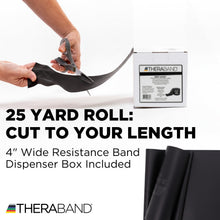 Load image into Gallery viewer, THERABAND Resistance Band Black Special Heavy 25-Yd Roll, Latex-Free Elastic Exercise Band
