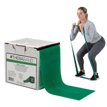 Load image into Gallery viewer, THERABAND Resistance Band Green, Heavy, 25-Yd Roll, Latex-Free Elastic Exercise Band
