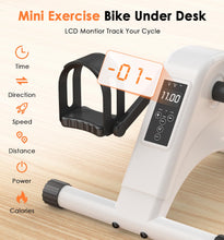 Load image into Gallery viewer, Under Desk Bike Pedal Exerciser - White
