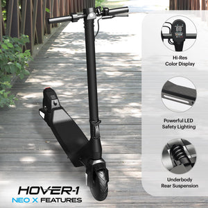 Electric Scooter with 300W Brushless Motor, 15 mph Max Speed, 8.5” Air-Filled Tires, 12 Mile Range - Commuter Scooter for Kids & Teens