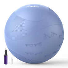 Load image into Gallery viewer, FITMIND Extra Thick Yoga Ball with Training Instruction, Anti-Burst Slip Resistant Exercise Ball -Blue
