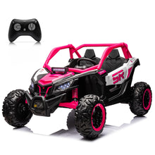 Load image into Gallery viewer, 24V 2 Seater Ride on Car, 2x200W, EVA Tires, 4Wheels/2WD, Power Wheels LED Lights, Remote Control, Bluetooth- Pink
