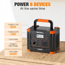 Load image into Gallery viewer, GRECELL Portable Power Station 330W, 230.88Wh Solar Generator
