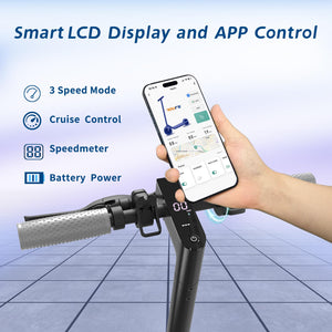 Electric Scooter for Adults, Up to 19Mph, 19 Miles Range & 264lbs Load, Aluminum Alloy E-Scooter with 350W Motor, Foldable Escooter
