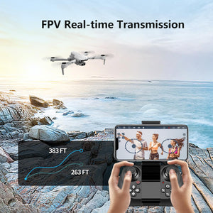 F10 Foldable Drone with Camera for Adults, Brushless Motor, 1080P HD FPV Live Video, Altitude Hold, Headless Mode,3D Flips