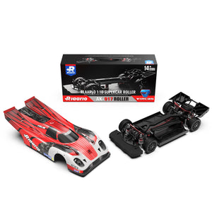 1/10 Metal On-Road Drift Car Roller,4 Wheel Drive Racing Supercar Roller, Electric Touring Car Chassis Frame Body, Red