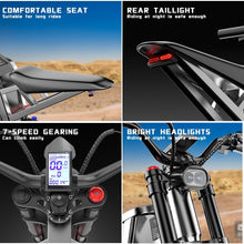 Load image into Gallery viewer, X2Pro Electric Motorcycle for Adults, Electric Dirt Bike Teens 6000W(Peak) Motor 60V/35Ah Battery,50MPH/7 (Blue)
