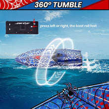 Load image into Gallery viewer, Mini Remote Control Boat RC Boat 2.4Ghz 360 Rotating LED Lights bulit-in Rechargeable Battery Swimming Pool Bathtub Toys Remote Control Boats

