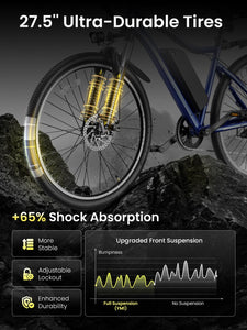 Electric Bike for Adults, 750W Peak Brushless Motor, up to 40Miles, 22mph Max Speed Electric Mountain Bike