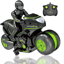 Load image into Gallery viewer, RC Motorcycle, Remote Control Motorcycle 360° Spinning Wheels Stunt Motorbike (Green)
