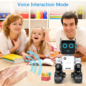 Robot Toy for Kids, Remote Control and Intelligent Programming RC Robot, Music, Dancing, Talk, Play with Kids (White)