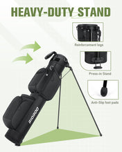 Load image into Gallery viewer, RIOROO Golf Stand Bag, 3 Way Lightweight Par 3 Golf Bag Dividers Fits Up to 9 Clubs, Easy to Carry Pitch n Putt Golf Bag for Driving Range and Executive Courses
