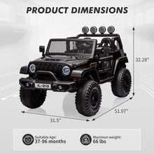 Load image into Gallery viewer, 24V 2-Seater Kids Ride On Car Electric Vehicle for Toddlers Switchable 2WD/4WD Battery Powered Truck with Remote Control, Black
