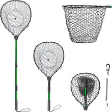 Load image into Gallery viewer, Rubber Fishing Net with Handle - Telescoping Fish Nets for Fishing
