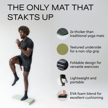 Load image into Gallery viewer, Stakt The Original Foldable Yoga Mat, Premium Foldable Exercise &amp; Workout Mat with Non-Slip Surface, Lightweight Portable for Studio or Home Use, As Seen on Shark Tank - Seafoam
