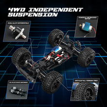 Load image into Gallery viewer, 1:10 Large High Speed Remote Control Car with LED Shell Lights, 48+ KM/H, 4WD Offroad Monster Truck for Adults &amp; Kids
