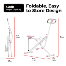 Load image into Gallery viewer, Sunny Health &amp; Fitness Upright Row-N-Ride® Exerciser in Pink
