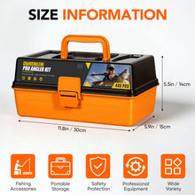 Load image into Gallery viewer, Chanceboleng 445Pcs Fishing Lures Kit Large 3-Layer Tackle Box whit Tackle，Pliers, Crankbait, Hooks, Weights &amp; Accessories Complete Freshwater Bass Fishing Gift for Men Fishing Enthusiast
