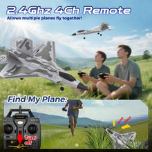 Load image into Gallery viewer, CKYSCHN F22 Remote Control Airplane - 4 Channel Fighter RC Plane for Beginners Adult with Lights, 2.4GHz 6-axis Gyro Stabilizer RTF RC Aircraft with 2 Batteries
