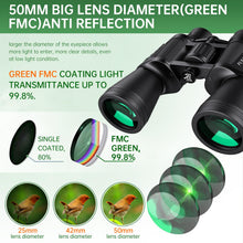 Load image into Gallery viewer, 20x50 High Powered Binoculars for Adults, Waterproof Compact Binoculars with Low Light Vision for Bird Watching Hunting Camping Travel Cruise Hiking Sports Stargazing, Christmas Birthday Gifts for Men
