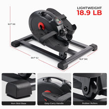 Load image into Gallery viewer, Sunny Health &amp; Fitness Smart Under-Desk Elliptical Trainer, Mini Pedal Equipment for Senior Low-Profile Workout, Cycle Cardio Training at Home/Office, Free SunnyFit App Bluetooth Connect - SF-E324029
