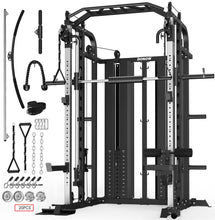 Load image into Gallery viewer, DONOW Smith Machine with Weight Stacks, Multi Function Home Gym System -Black
