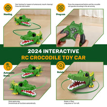 Load image into Gallery viewer, Remote Control Crocodile Toy Car, [2025 NEW] Rechargeable 2.4GHz RC Alligator Robot with Realistic Biting Action, 3-in-1 Prank Game
