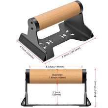 Load image into Gallery viewer, SELEWARE Wood Push Up Bars, Pushup Stands with Wood Handles &amp; Heavy-Duty Steel Bracket, Non-Slip Lion Design Base Parallettes Bars for Calisthenics, Handstand &amp; Strength Training, Supports 600lbs
