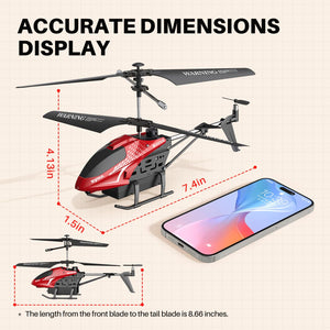 RC Helicopter, Remote Control Helicopter with 40 Mins Flight Time(2 Batteries), Auto Obstacle Avoidance, 7 LED Lights