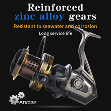 Load image into Gallery viewer, Big Game Surf Spinning Fishing Reel, 44Lbs Max Drag Saltwater Fishing Reels
