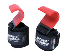 Load image into Gallery viewer, Weight Lifting Metal Hooks Heavy Duty  (RED, Women-Wrist Size Small/Medium)
