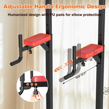 Load image into Gallery viewer, RELIFE REBUILD YOUR LIFE Power Tower Pull Up Bar Station Workout Dip Station for Home -Red
