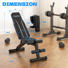 Load image into Gallery viewer, FitinOne Adjustable Weight Bench, 660LBS Foldable Workout Bench for Home Gym, Incline Decline Flat Bench Press with Quick Folding &amp; Fast Adjustment
