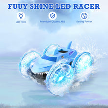 Load image into Gallery viewer, Amphibious Waterproof Remote Control Boat RC Car Monster Truck with Lights 4WD Gesture Hand Controlled, Blue
