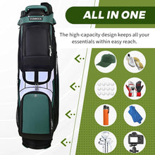 Load image into Gallery viewer, TUMMOCK Golf Cart Bag, 14-Way Top Divider with Multiple Storage Pockets, Handles and Rain Cover, Lightweight &amp; Durable Golf Bag for Men, Cart-Friendly Design (Green)
