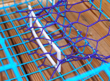 Load image into Gallery viewer, OceanBuilt Florida Large Blue Crab Trap with 6" White Buoy Kit – 11 x 24 x 24 Recreational Blue Crab Pot – Four-Throat Saltwater Crab Trap – Includes Buoy &amp; 30' Rope – PVC Coated Wire Fishing Trap
