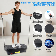Load image into Gallery viewer, Homesy Vibration Plate Exercise Machine, Vibrating Plate for Lymphatic Drainage, Full Body Shake Platform Board for Home Fitness and Fat Burning, Sport Gym Equipment for Women Men, Black
