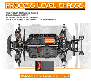 1:14 Remote Control Car, Camera Alloy Off Road RC Truck 4WD High Speed Fast Racing Electric Hobby Toy Off Road 2.4Ghz