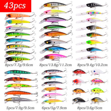 Load image into Gallery viewer, Aorace 43pcs Bass Fishing 56pcs Lures Kit Set Topwater Hard Baits Minnow Crankbait Pencil VIB Swimbait for Bass Pike Fit Saltwater and Freshwater
