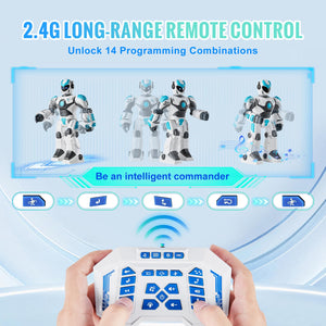 RC Robot Toys for Kids, Gesture Sensing Programmable Remote Control Smart Robot, Interactive Walking Singing Dancing Robot