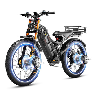 (2025 Upgraded) Romeo Pro Ⅱ 4000W Electric Bike for Adults,46MPH 52V 70AH Battery 200Miles Long Range Dual Motor Adult