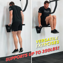 Load image into Gallery viewer, Valor Fitness Wall Mounted Dip Station - Black
