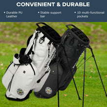 Load image into Gallery viewer, 14 Way Golf Stand Bag for Men&amp; Women,Lightweight Pu Leather Golf Bag with Cooler Pocket, Full Length Divider Golf Club Bag with Magnetic Pocket.
