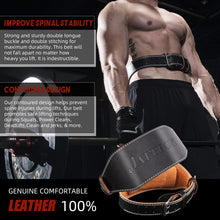 Load image into Gallery viewer, Genuine Leather Weight Lifting Belt - 6 inch brown small
