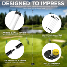 Load image into Gallery viewer, KINGTOP 6 ft Fiberglass Golf Flagstick, Threaded Aluminum Connectors
