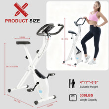 Load image into Gallery viewer, BARWING Folding Exercise Bike Stationary Bikes for Home，3 in 1Exercise Bikes X3-White)

