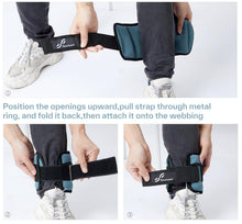 Load image into Gallery viewer, Sportneer Adjustable Ankle Weights 1 Pair 2 4 6 8 10 Lbs Leg Weight Straps -Dark Blue
