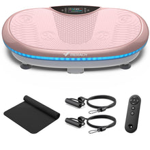 Load image into Gallery viewer, MERACH Vibration Plate Exercise Machine, 4D Whole Body Workout Vibrating Platform for Lymphatic Drainage Weight Loss Muscle Activation, Home Fitness Equipment with Bluetooth Light Pull Cord
