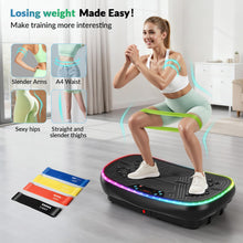 Load image into Gallery viewer, Vibration Plate Exercise Machine for Lymphatic Drainage, 4D Full Body Workout Vibrate Fitness Platform, 199 Adjustable Speeds, 3 Motors Power Vibration Plate for Weight Loss &amp; Fitness, Max Load 550 lb
