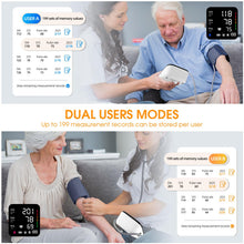Load image into Gallery viewer, Blood Pressure Machine, Automatic Upper Arm Blood Pressure Monitor with 2x199 Readout, 4.5 Inch Backlit Large Screen Adjustable Large Cuff 9 to 17 Inches - Arrhythmia and Home Hypertension Detector
